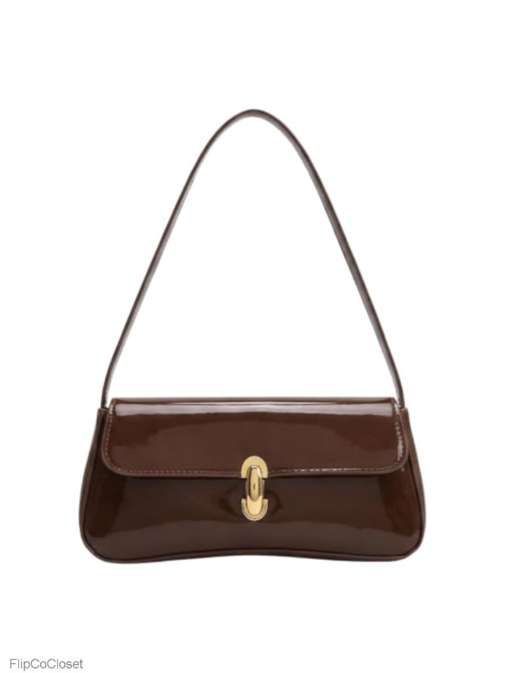 Vintage PU Leather Shoulder Purse Classic Underarm Bag